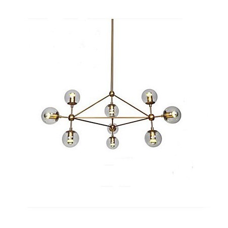 Lustre Golden Beans 10 Luzes com cúpula de vidro Lustre Golden Beans 10 Luzes com cúpula de vidro