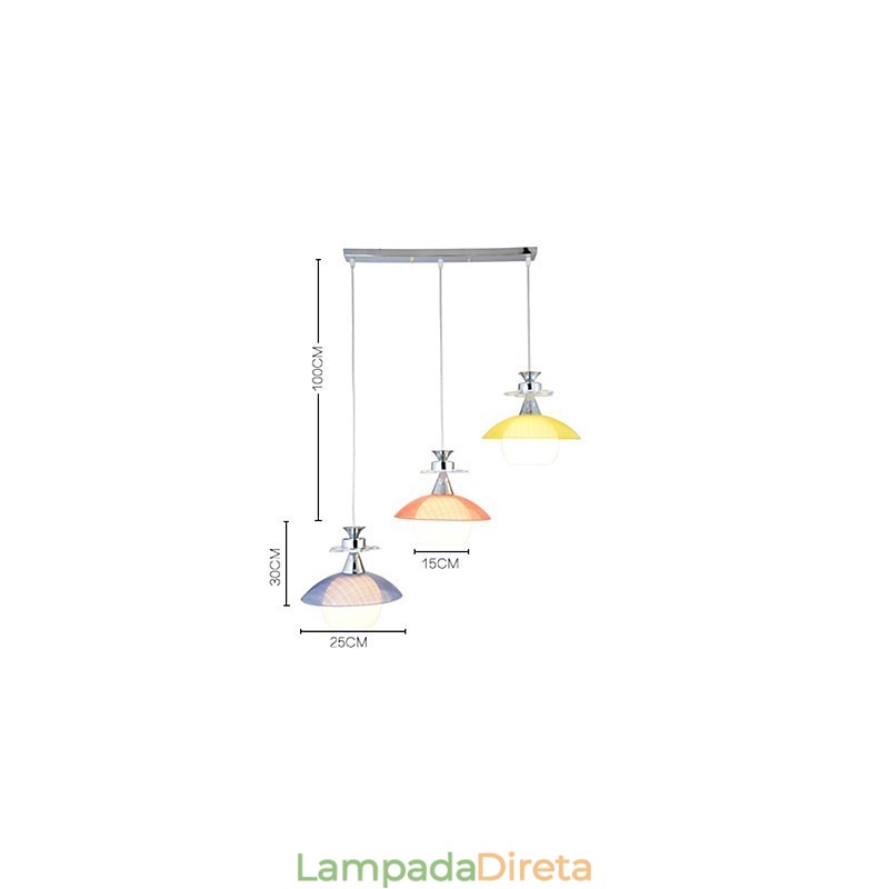 Luminárias pendentes modernas contemporâneas de vidro