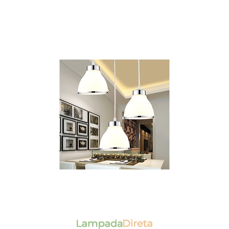 Luminárias pendentes modernas contemporâneas de metal