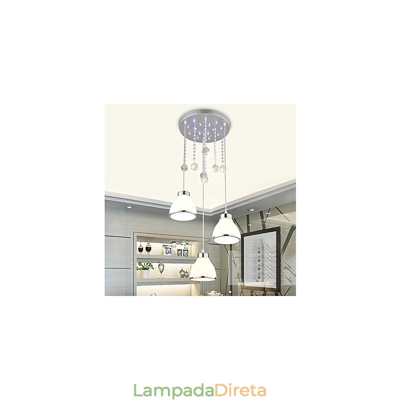 Luminárias pendentes modernas contemporâneas de metal