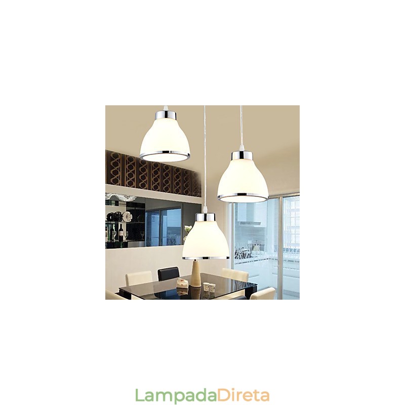 Luminárias pendentes modernas contemporâneas de metal