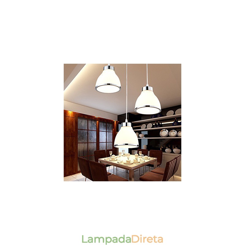 Luminárias pendentes modernas contemporâneas de metal