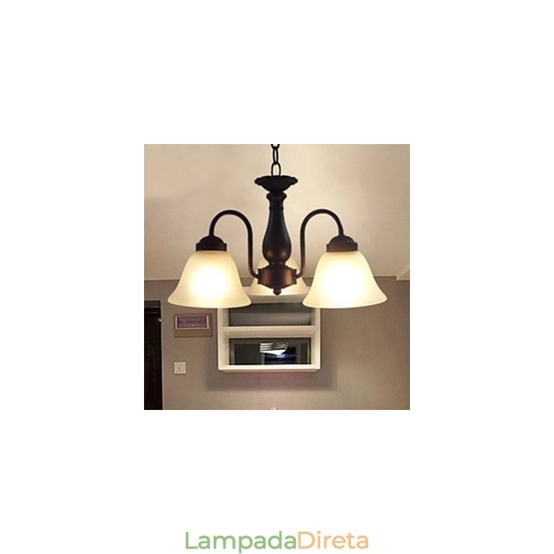 Luminária pendente de metal clássica tradicional