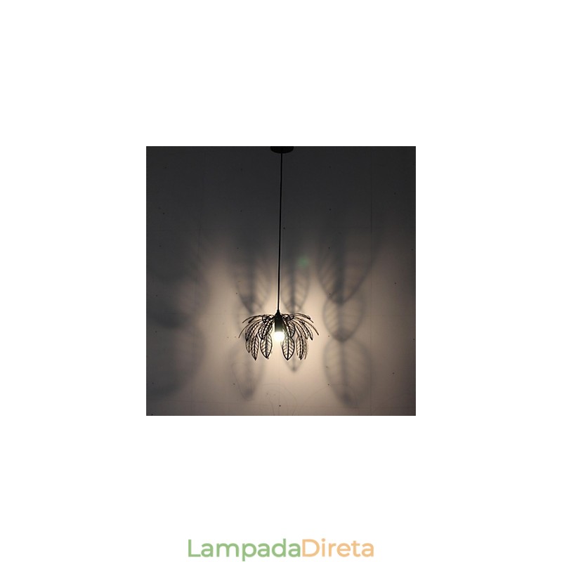 Lustre de ferro em forma de folha de cabeça única retrô simples