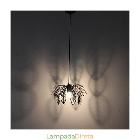 Lustre de ferro em forma de folha de cabeça única retrô simples Lustre de ferro em forma de folha de cabeça única retrô simples