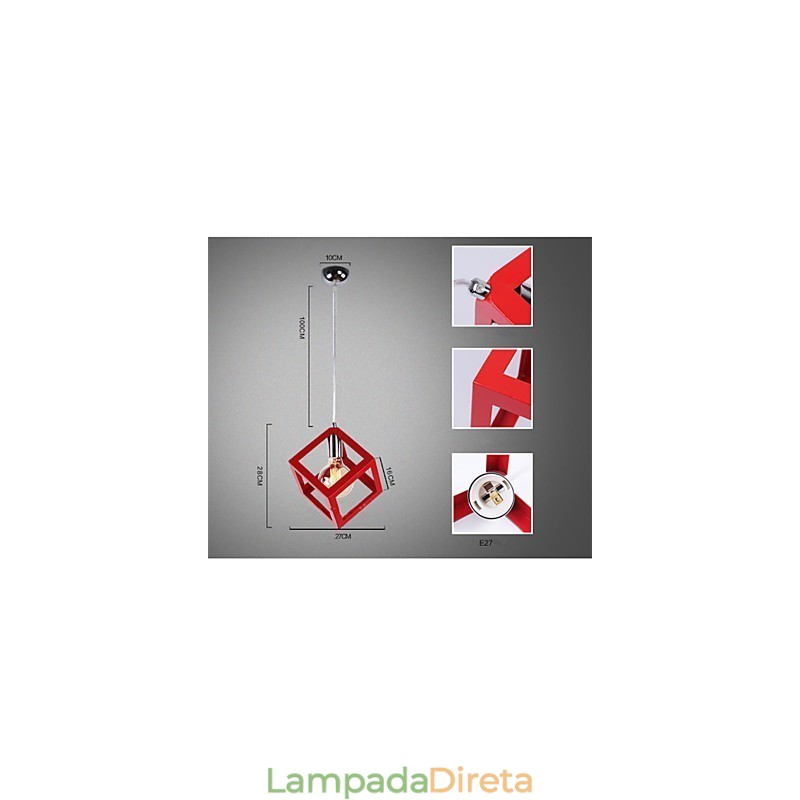 Lustre de metal com pintura em estilo clássico tradicional mini