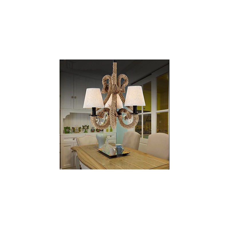 Lustre de corda criativo minimalista retrô