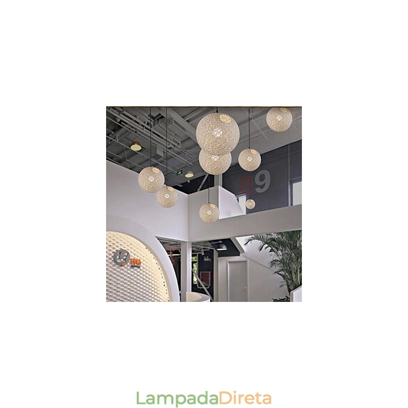 CreativeAmerican Country Creative Cany Art Color Droplight e lâmpada de formato esférico