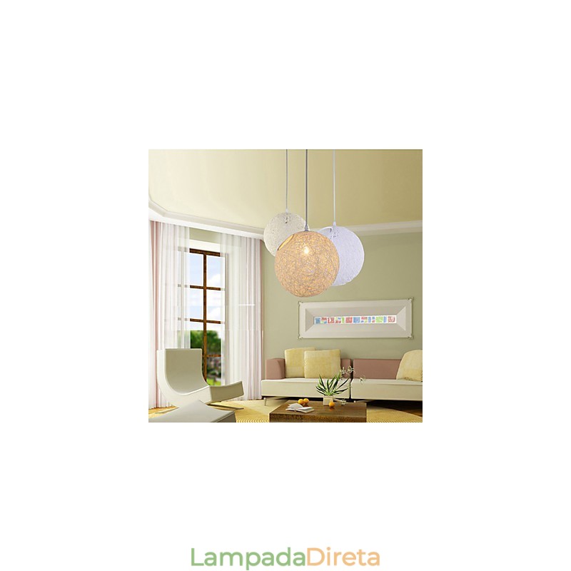 CreativeAmerican Country Creative Cany Art Color Droplight e lâmpada de formato esférico