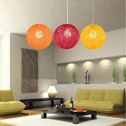 CreativeAmerican Country Creative Cany Art Color Droplight e lâmpada de formato esférico