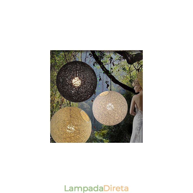 CreativeAmerican Country Creative Cany Art Color Droplight e lâmpada de formato esférico