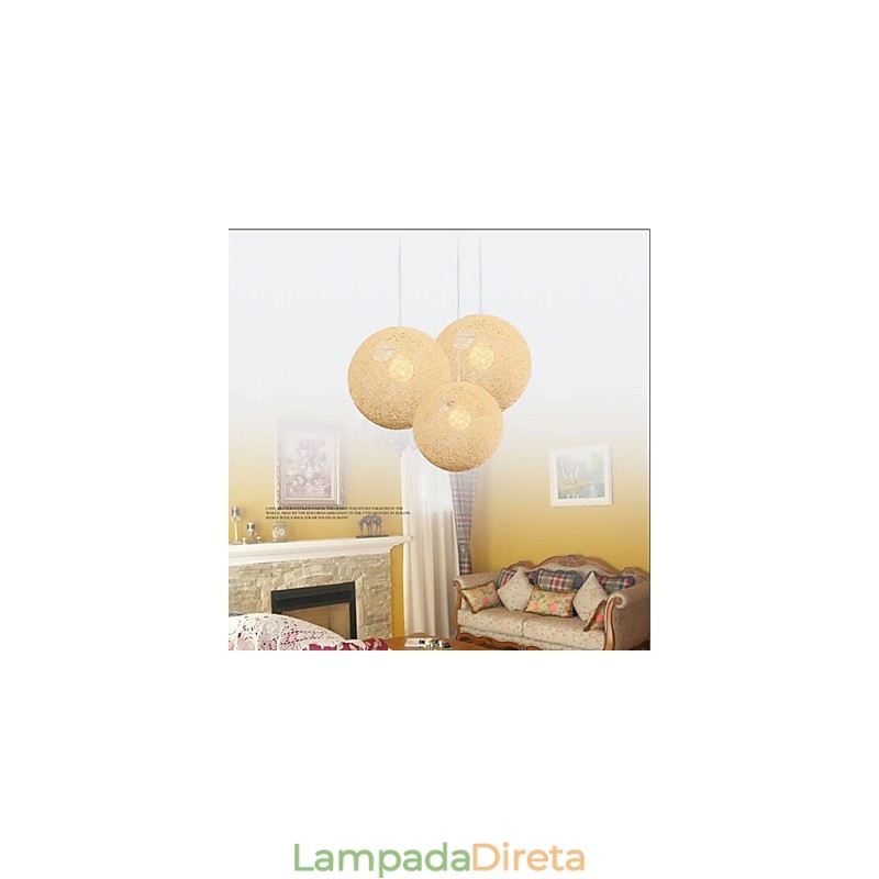 CreativeAmerican Country Creative Cany Art Color Droplight e lâmpada de formato esférico