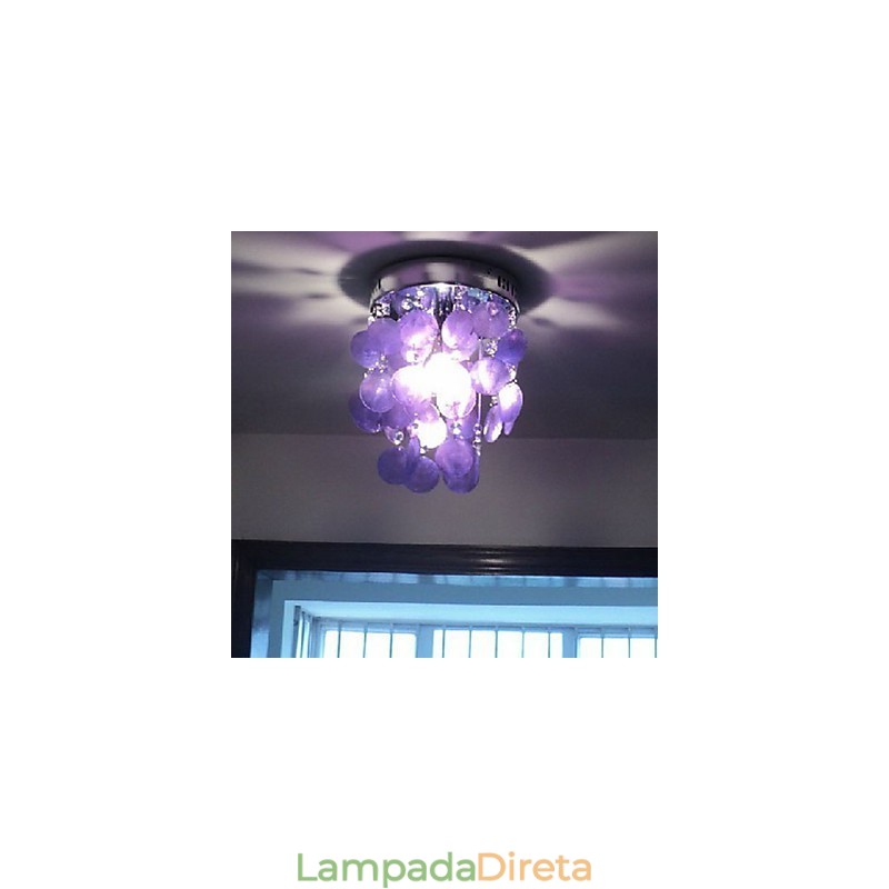 Luminária pendente cromada estilo mini contemporânea moderna