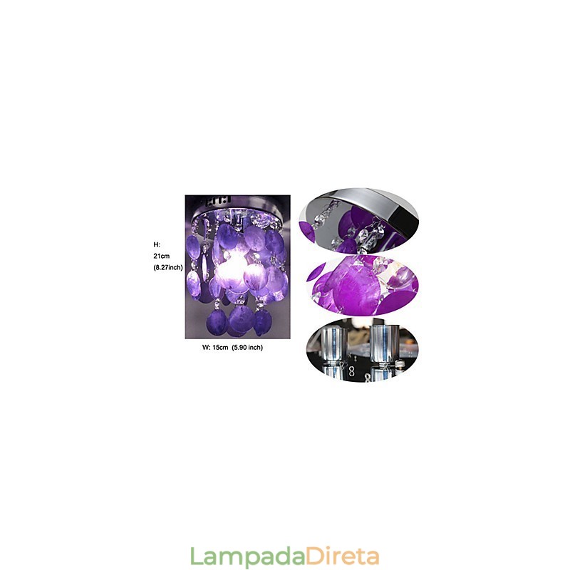 Luminária pendente cromada estilo mini contemporânea moderna