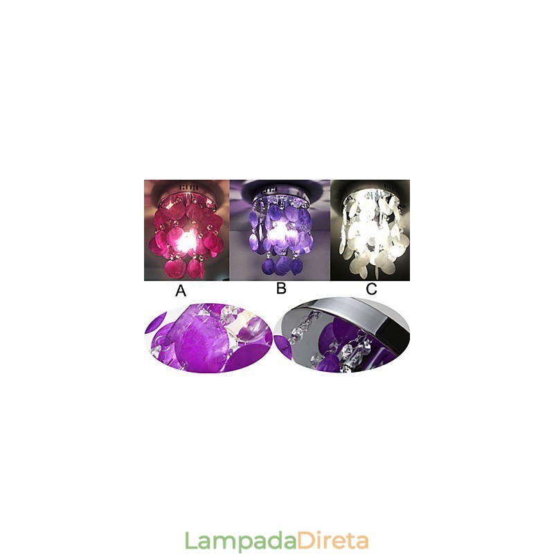 Luminária pendente cromada estilo mini contemporânea moderna