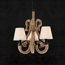 Lustre de corda criativo minimalista retrô