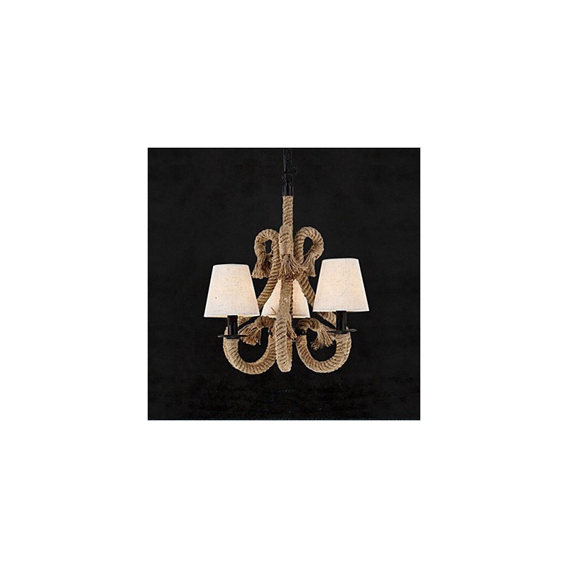 Lustre de corda criativo minimalista retrô