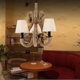 Lustre de corda criativo minimalista retrô