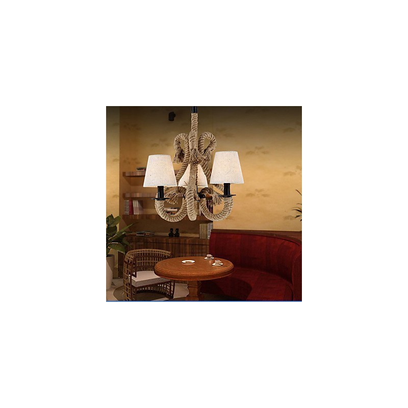 Lustre de corda criativo minimalista retrô