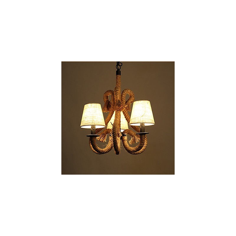 Lustre de corda criativo minimalista retrô
