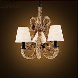 Lustre de corda criativo minimalista retrô