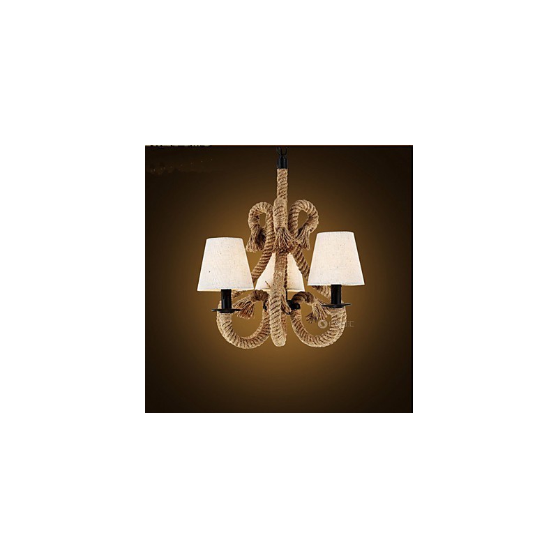 Lustre de corda criativo minimalista retrô