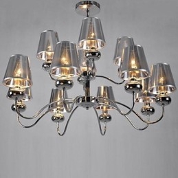 Lustre moderno contemporâneo tradicional clássico estilo mini cromado metal lustre pingente luz jantar