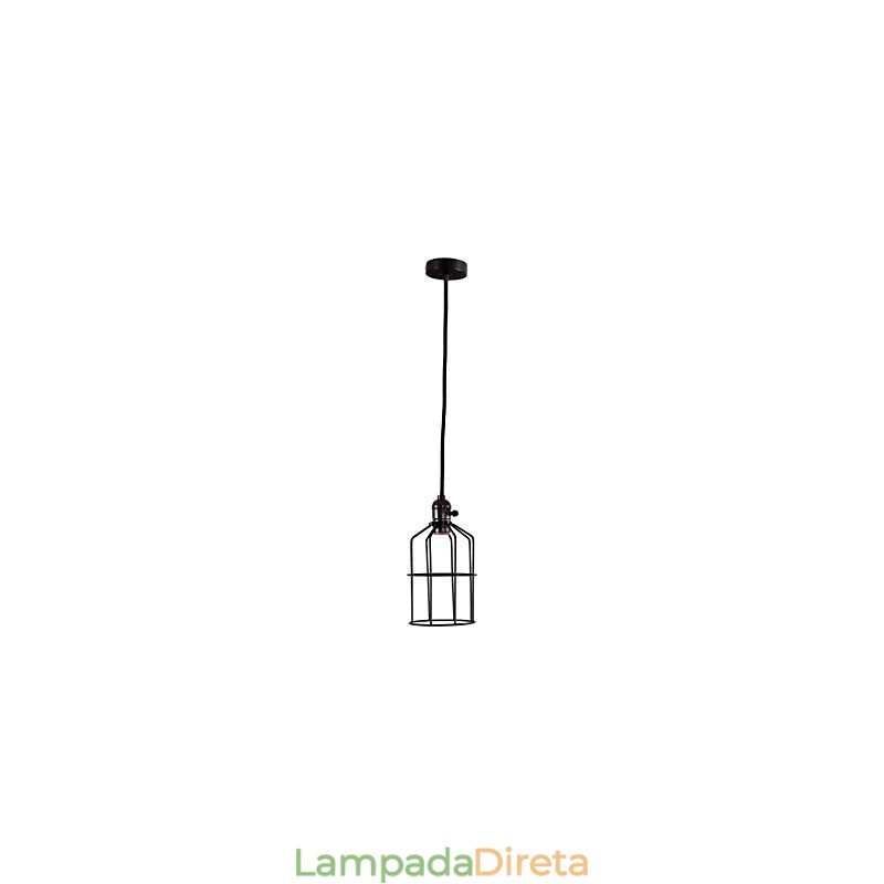 Estilo Mini Retro Pintura Metal Pendente Luz Garagem