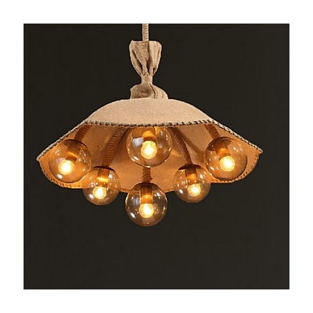 Candelabro de metal com pintura country, luminária pendente, quarto Candelabro de metal com pintura country, luminária pendente, quarto