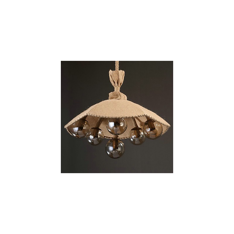 Candelabro de metal com pintura country, luminária pendente, quarto