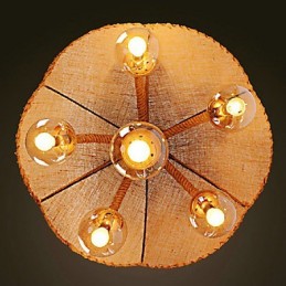 Candelabro de metal com pintura country, luminária pendente, quarto
