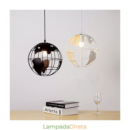 Luminária pendente moderna contemporânea Country Globe Luminária pendente moderna contemporânea Country Globe