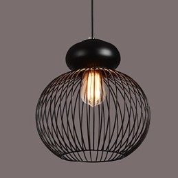 Luminária pendente de metal com design retrô
