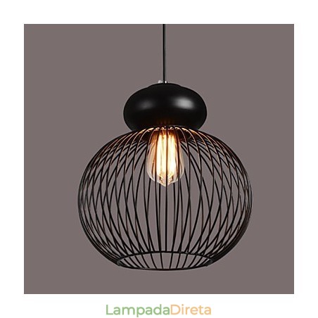 Luminária pendente de metal com design retrô Luminária pendente de metal com design retrô