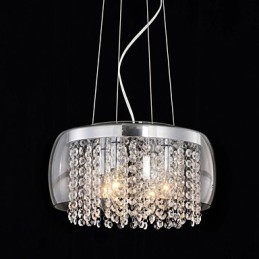 Moderno contemporâneo tambor cristal mini estilo pintura pingente luz