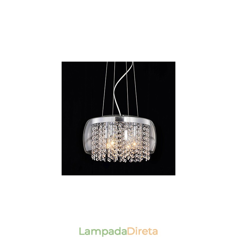 Moderno contemporâneo tambor cristal mini estilo pintura pingente luz