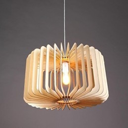 Moderno Contemporâneo Tradicional Clássico Country Vintage Lanterna Pintura Madeira Bambu Pendente Luz