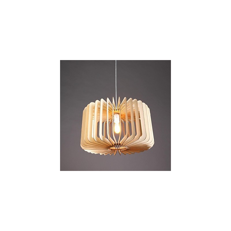 Moderno Contemporâneo Tradicional Clássico Country Vintage Lanterna Pintura Madeira Bambu Pendente Luz