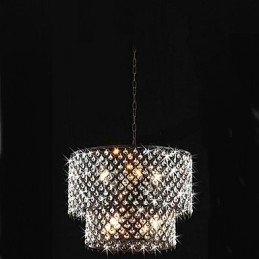 Moderno contemporâneo tambor cristal pintura pingente luz