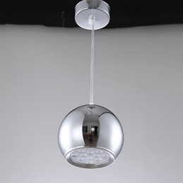 Luminária pendente de metal galvanizada globo contemporânea moderna