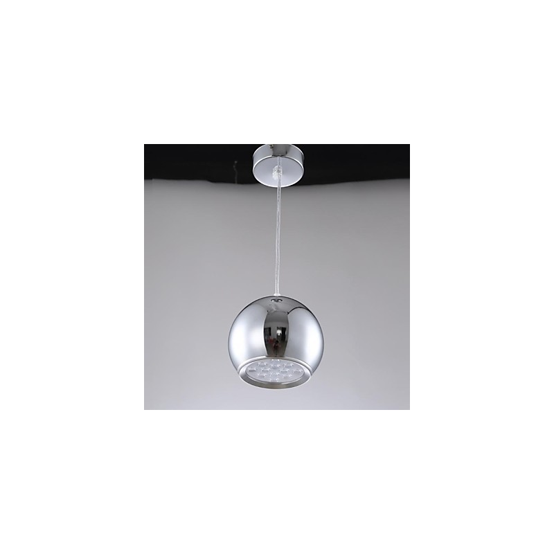 Luminária pendente de metal galvanizada globo contemporânea moderna
