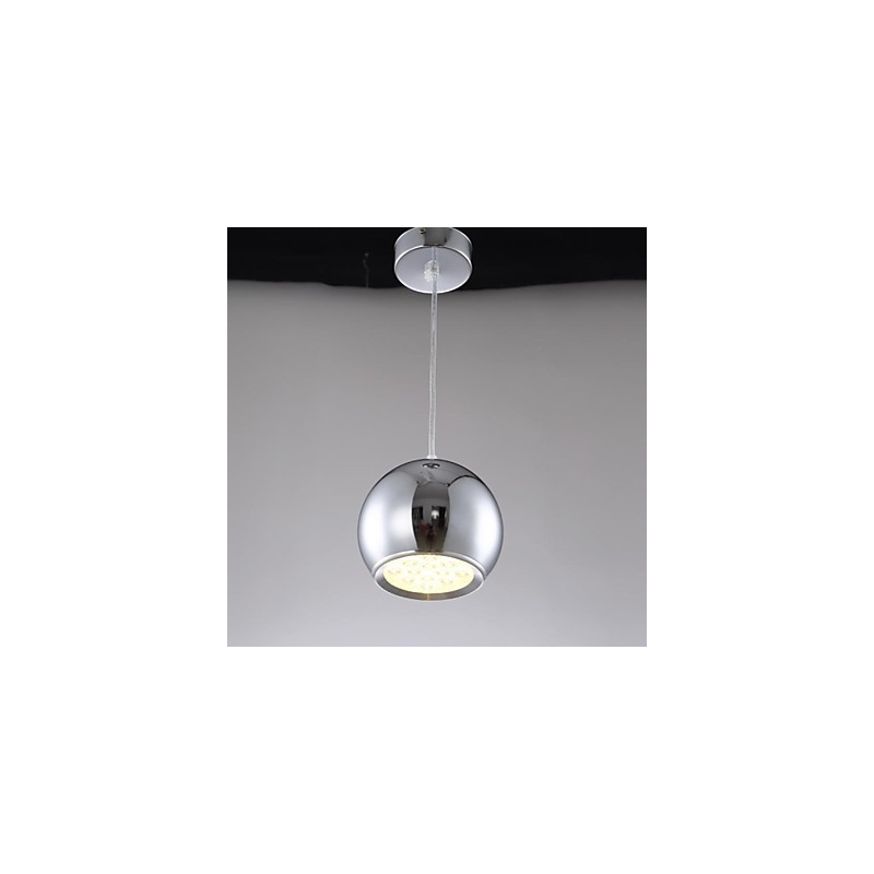 Luminária pendente de metal galvanizada globo contemporânea moderna
