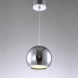 Luminária pendente de metal galvanizada globo contemporânea moderna