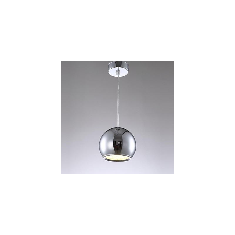 Luminária pendente de metal galvanizada globo contemporânea moderna
