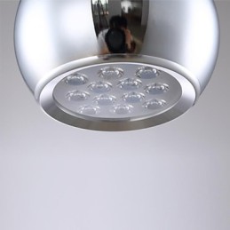 Luminária pendente de metal galvanizada globo contemporânea moderna