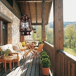 Luminária pendente estilo country mini bronze