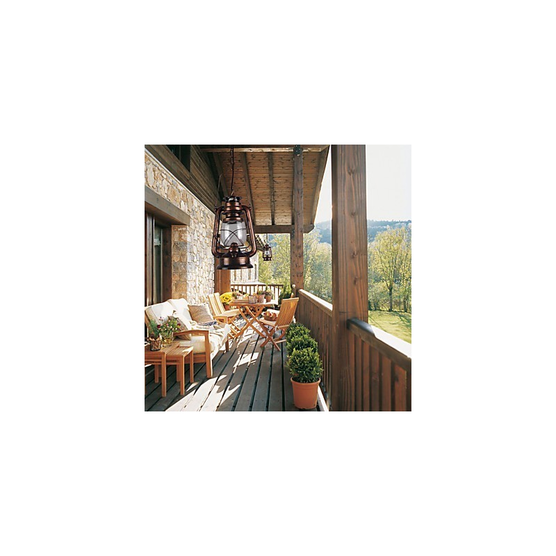 Luminária pendente estilo country mini bronze