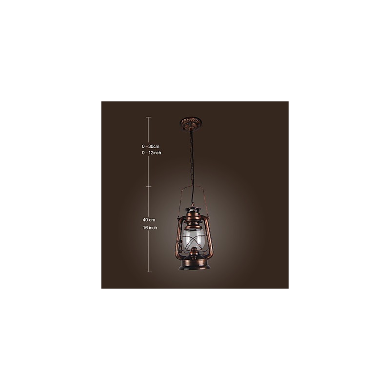 Luminária pendente estilo country mini bronze