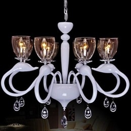 Luminária pendente de cristal estilo europeu individualidade criativa cisne
