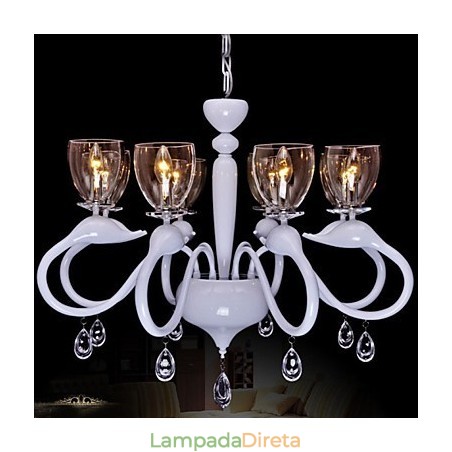 Luminária pendente de cristal estilo europeu individualidade criativa cisne Luminária pendente de cristal estilo europeu individualidade criativa cisne